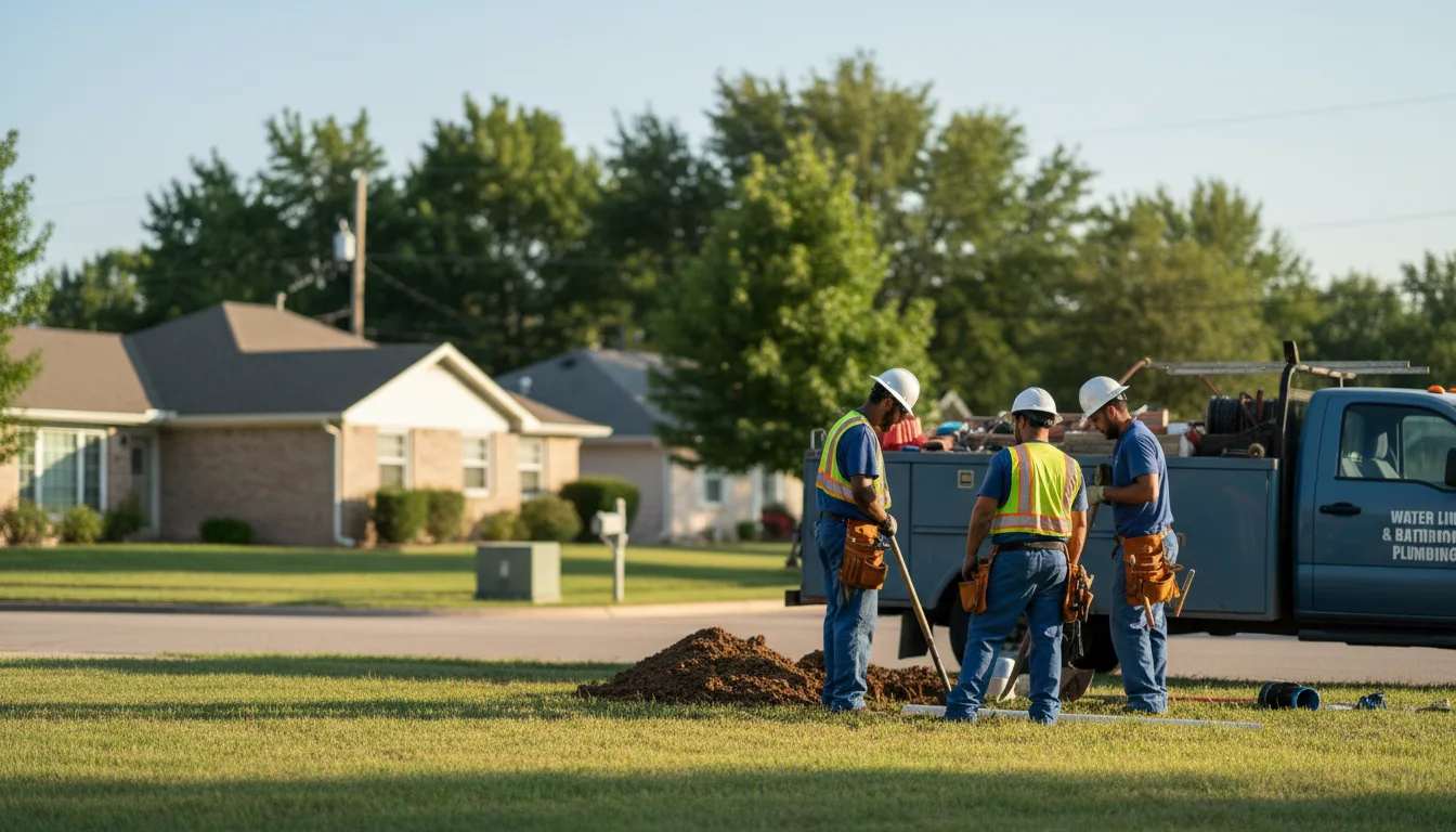 Residential water line and bathroom plumbing service in Whitney, TX